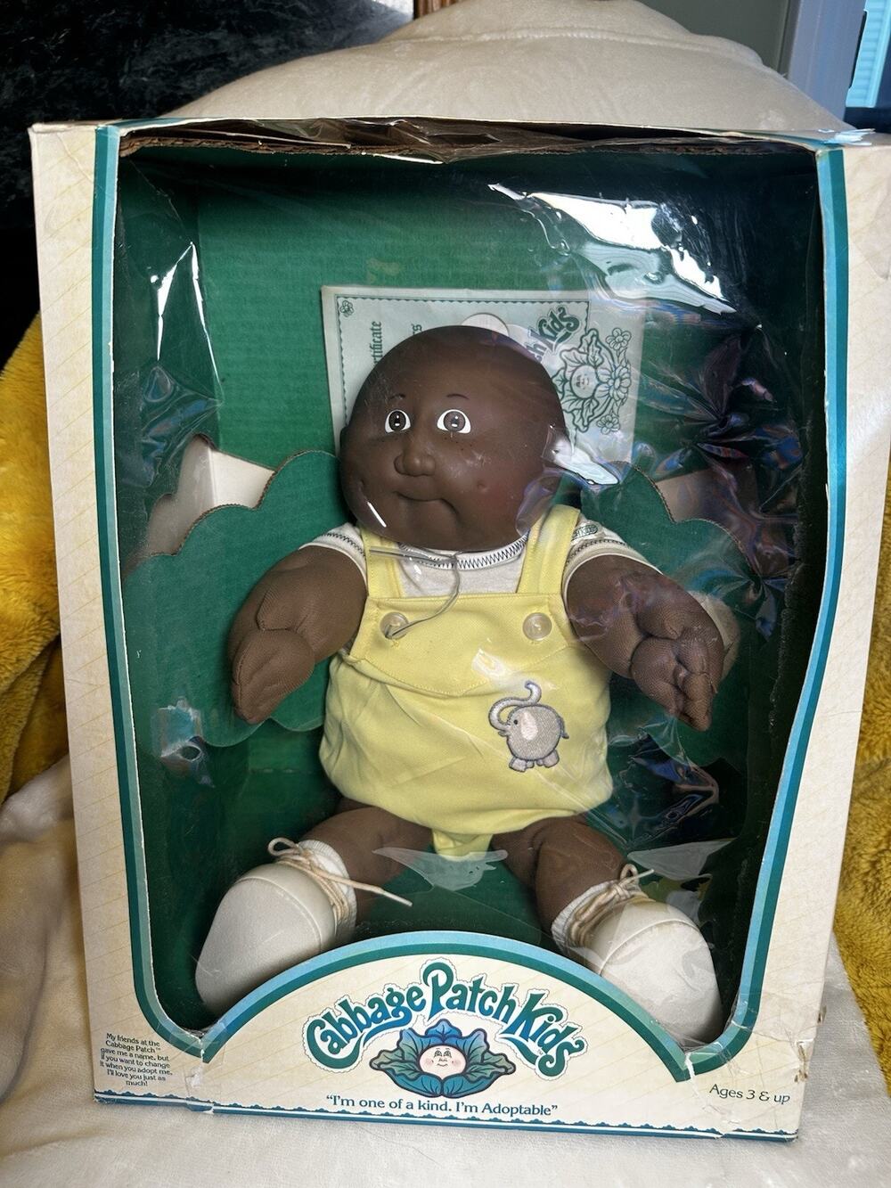 African American Preemie 1985 Cabbage Patch Kids Doll Boy Vintage Collectible